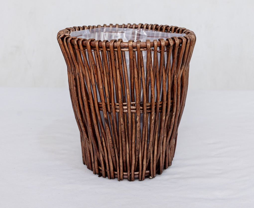 Handmade Willow Wicker Boho Planter Basket